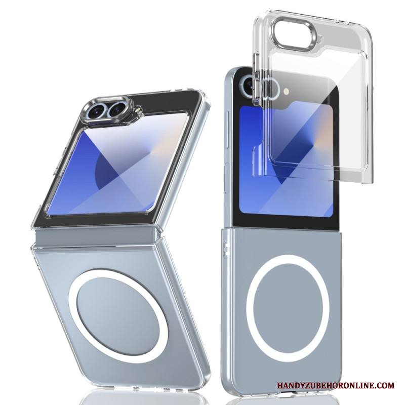 Kuori Samsung Galaxy Z Flip 7 Fe Magsafe-yhteensopiva Läpikuultava Näytönsuojalla