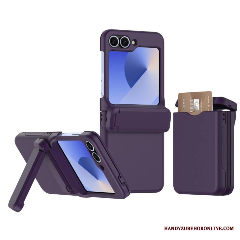 Kuori Samsung Galaxy Z Flip 7 Fe Sisäänrakennettu Jalusta Ja Korttipidike