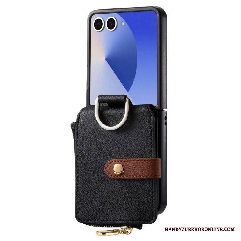 Kuori Samsung Galaxy Z Flip 7 Kolikkokukkaro Ja Sormuspidike