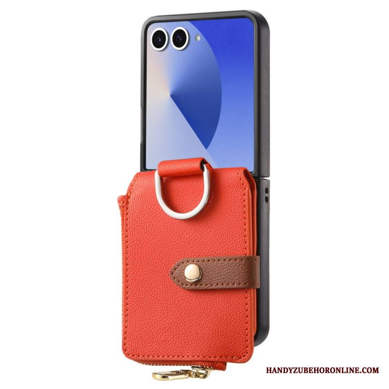 Kuori Samsung Galaxy Z Flip 7 Kolikkokukkaro Ja Sormuspidike