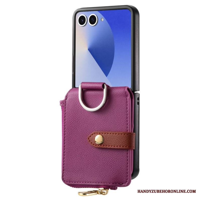 Kuori Samsung Galaxy Z Flip 7 Kolikkokukkaro Ja Sormuspidike