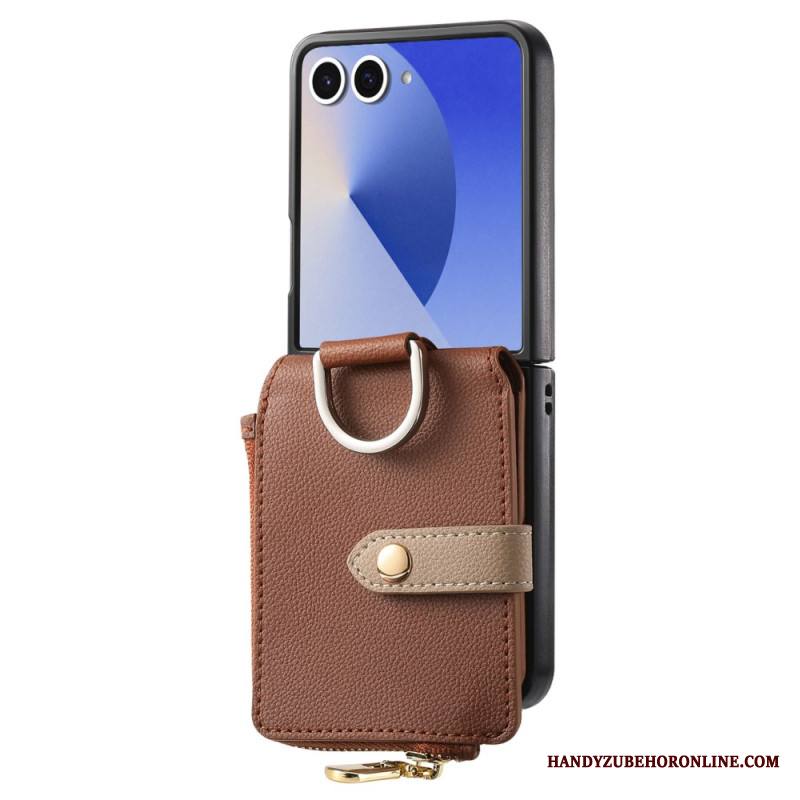 Kuori Samsung Galaxy Z Flip 7 Kolikkokukkaro Ja Sormuspidike