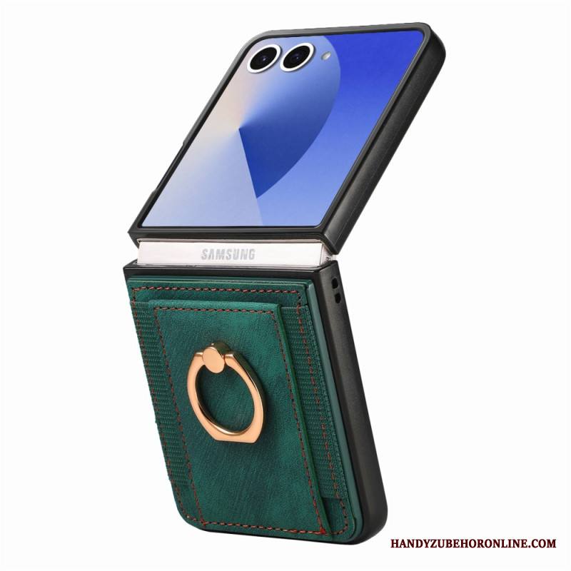 Kuori Samsung Galaxy Z Flip 7 Korttikotelo Ja Jalusta Suojakuori