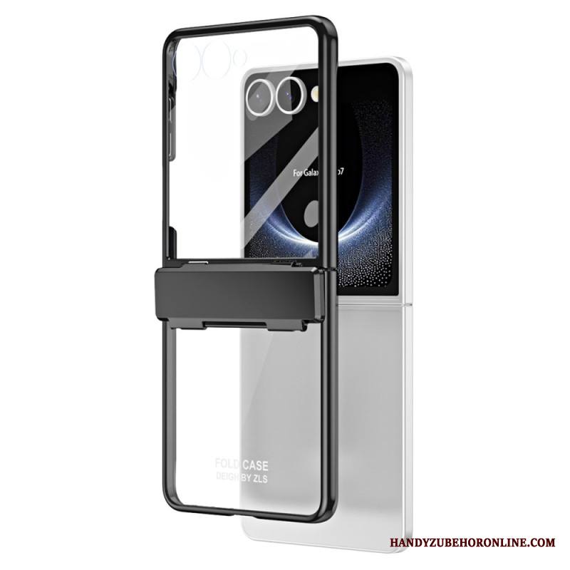 Kuori Samsung Galaxy Z Flip 7 Metallinen Reunus Näytönsuojalla