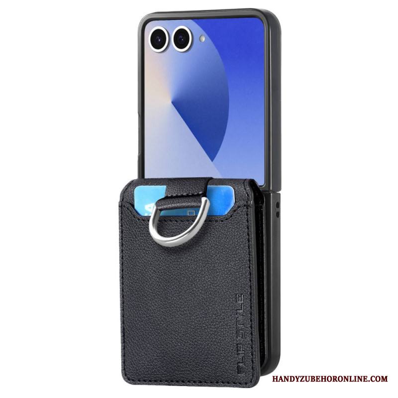 Kuori Samsung Galaxy Z Flip 7 Premium-korttikotelo Ja Pidike Suojakuori