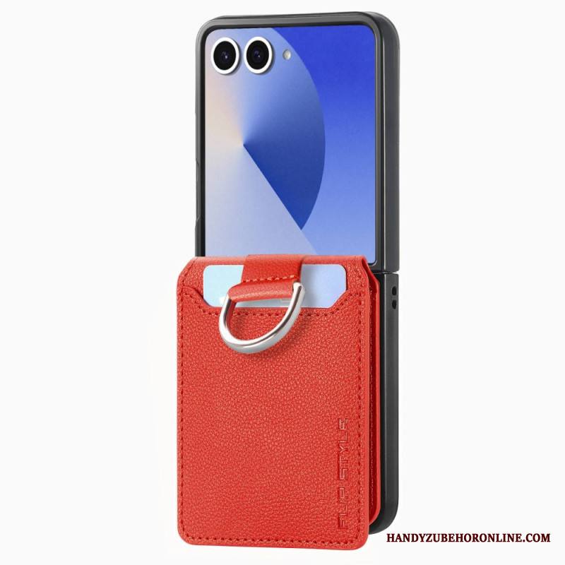 Kuori Samsung Galaxy Z Flip 7 Premium-korttikotelo Ja Pidike Suojakuori