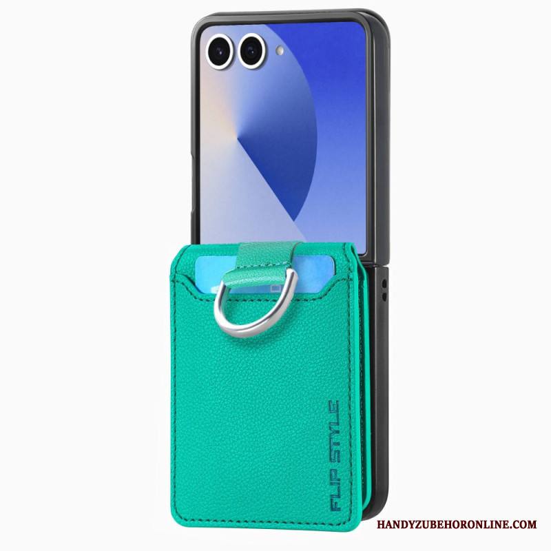 Kuori Samsung Galaxy Z Flip 7 Premium-korttikotelo Ja Pidike Suojakuori