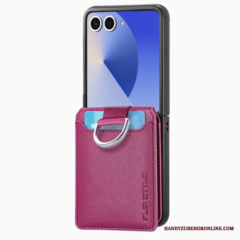 Kuori Samsung Galaxy Z Flip 7 Premium-korttikotelo Ja Pidike Suojakuori