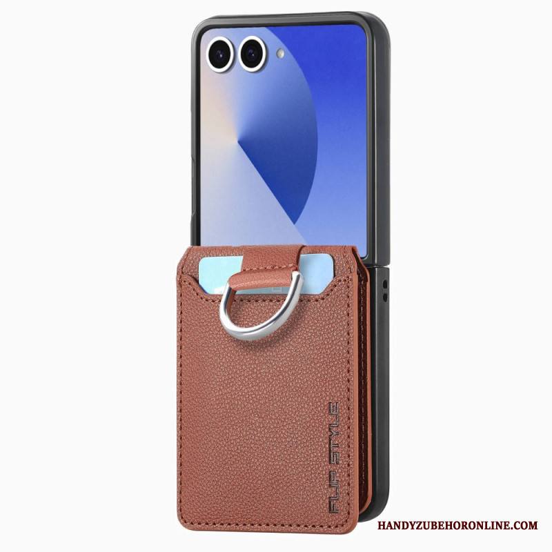 Kuori Samsung Galaxy Z Flip 7 Premium-korttikotelo Ja Pidike Suojakuori