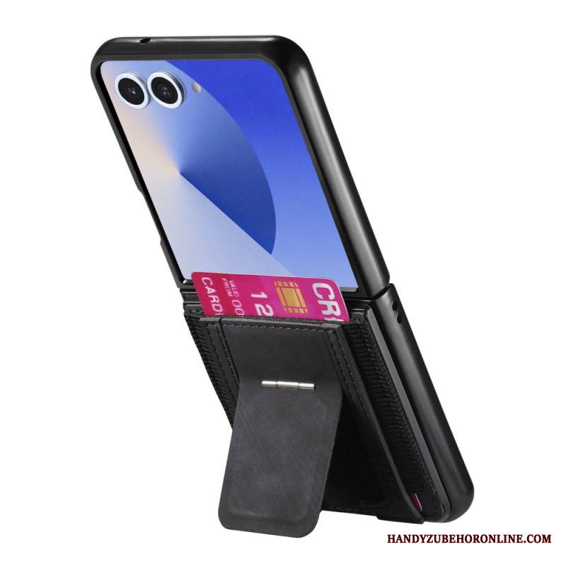 Kuori Samsung Galaxy Z Flip 7 Retrotyylinen Pidike Ja Korttikotelo