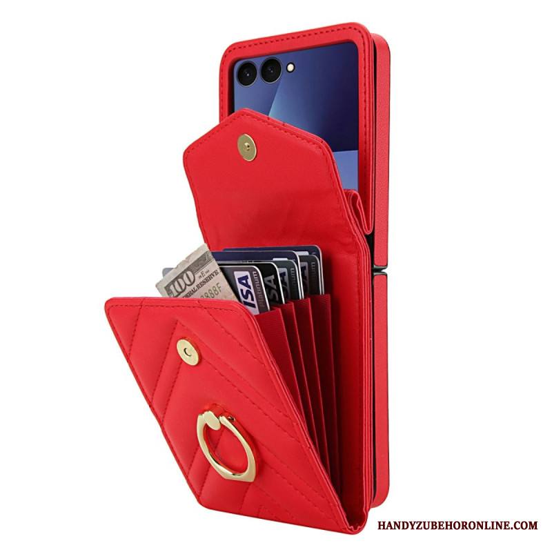 Kuori Samsung Galaxy Z Flip 7 Rfid-suojattu Korttikotelo Ja Hihna