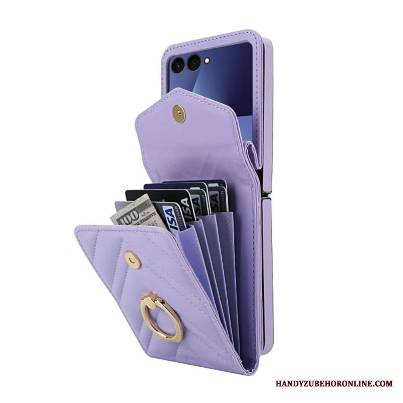 Kuori Samsung Galaxy Z Flip 7 Rfid-suojattu Korttikotelo Ja Hihna