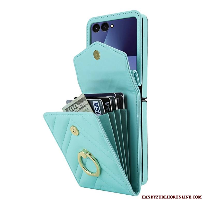 Kuori Samsung Galaxy Z Flip 7 Rfid-suojattu Korttikotelo Ja Hihna