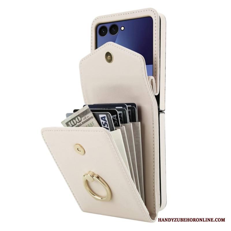 Kuori Samsung Galaxy Z Flip 7 Tikattu Lompakko Ja Hihna Suojakuori