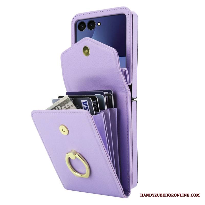 Kuori Samsung Galaxy Z Flip 7 Tikattu Lompakko Ja Hihna Suojakuori