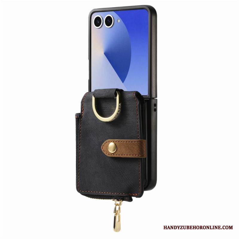 Kuori Samsung Galaxy Z Flip 7 Vetoketjullinen Tasku Ja Korttipidike