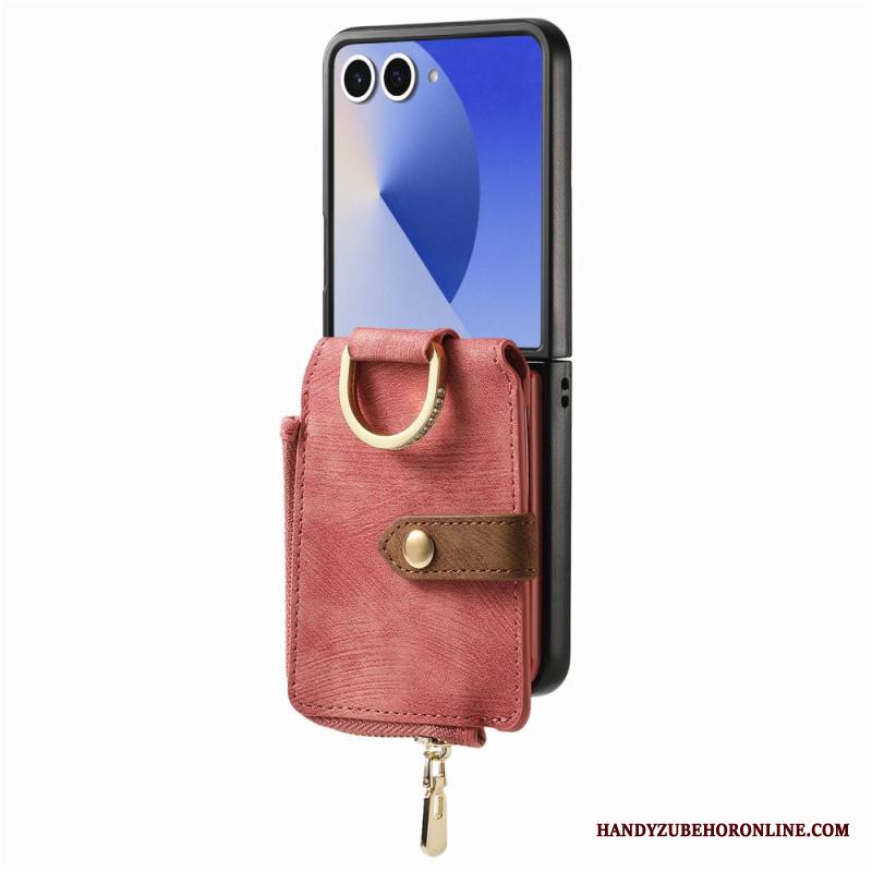 Kuori Samsung Galaxy Z Flip 7 Vetoketjullinen Tasku Ja Korttipidike