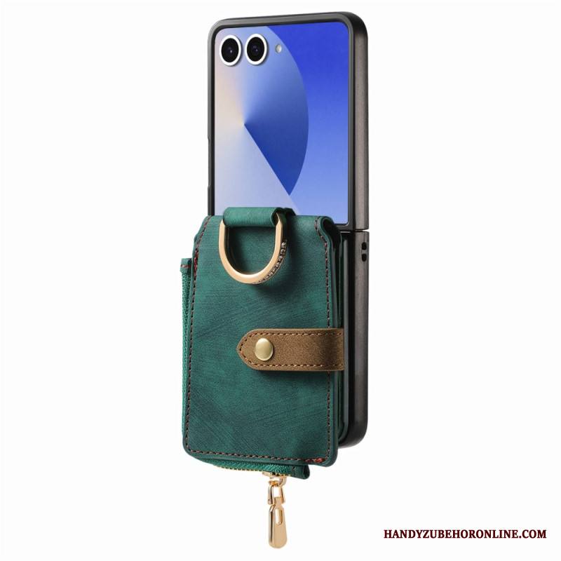 Kuori Samsung Galaxy Z Flip 7 Vetoketjullinen Tasku Ja Korttipidike