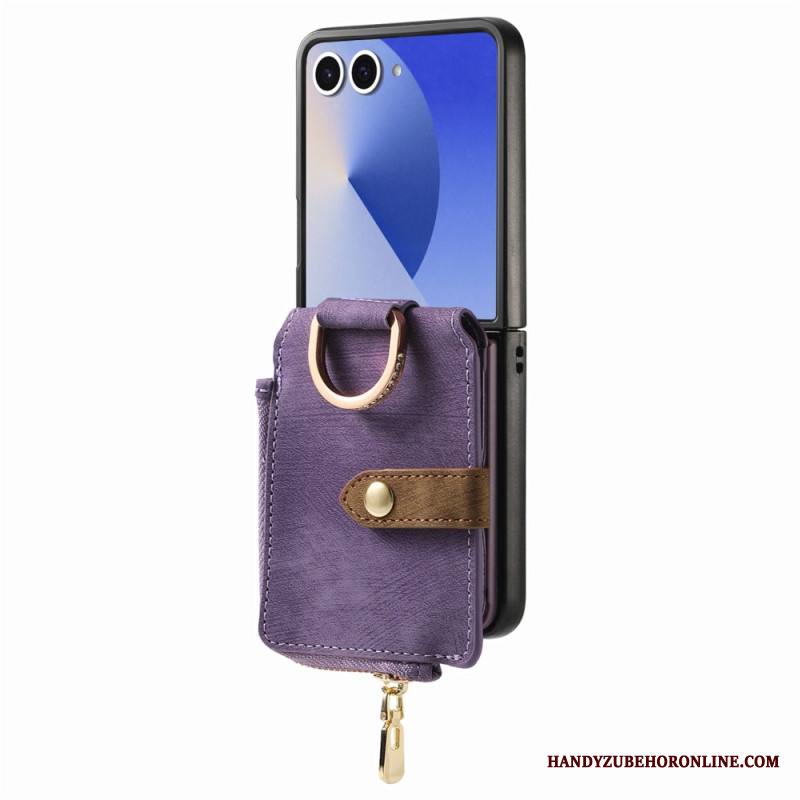 Kuori Samsung Galaxy Z Flip 7 Vetoketjullinen Tasku Ja Korttipidike