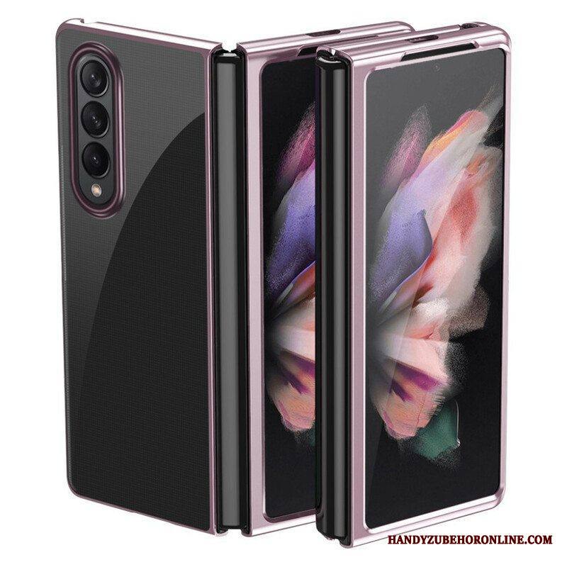 Kuori Samsung Galaxy Z Fold 3 5G Läpinäkyvät Metallityyliset Reunat