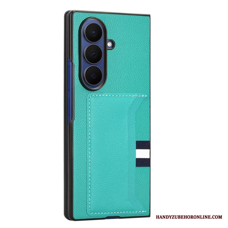 Kuori Samsung Galaxy Z Fold 7 Litsikuvioinen Kuvio Korttikotelolla