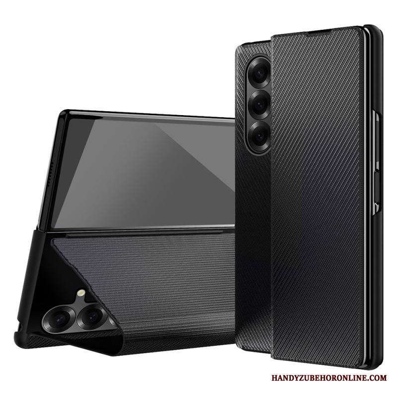 Kuori Samsung Galaxy Z Fold 7 Nahkaefekti Integroidulla Jalustalla