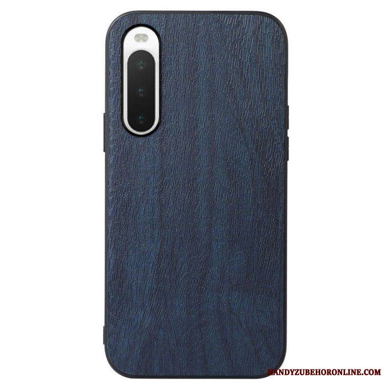Kuori Sony Xperia 10 IV Faux Leather Puun Rakenne