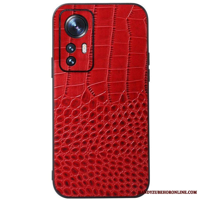 Kuori Xiaomi 12 Pro Crocodile Effect -nahkaa