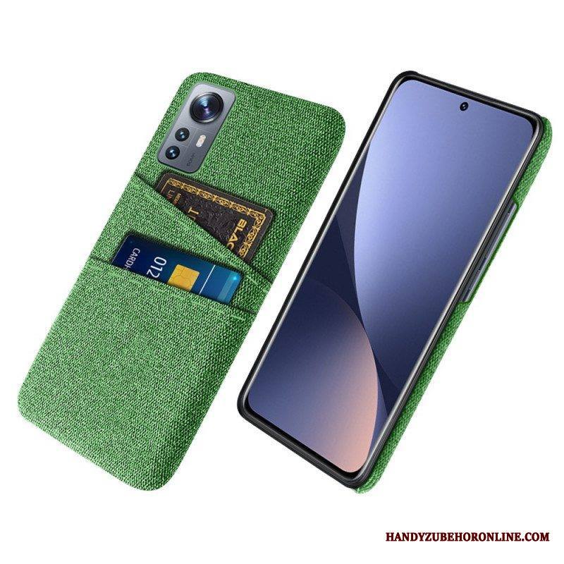 Kuori Xiaomi 12 Pro Kangas Korttitelineellä