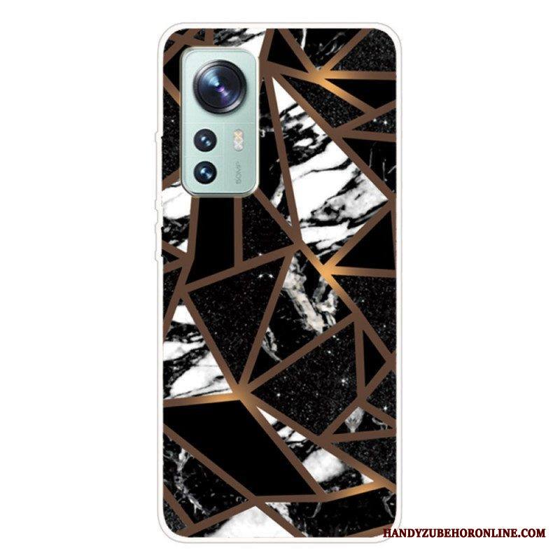 Kuori Xiaomi 12 Pro Silikonimarmorigeometria
