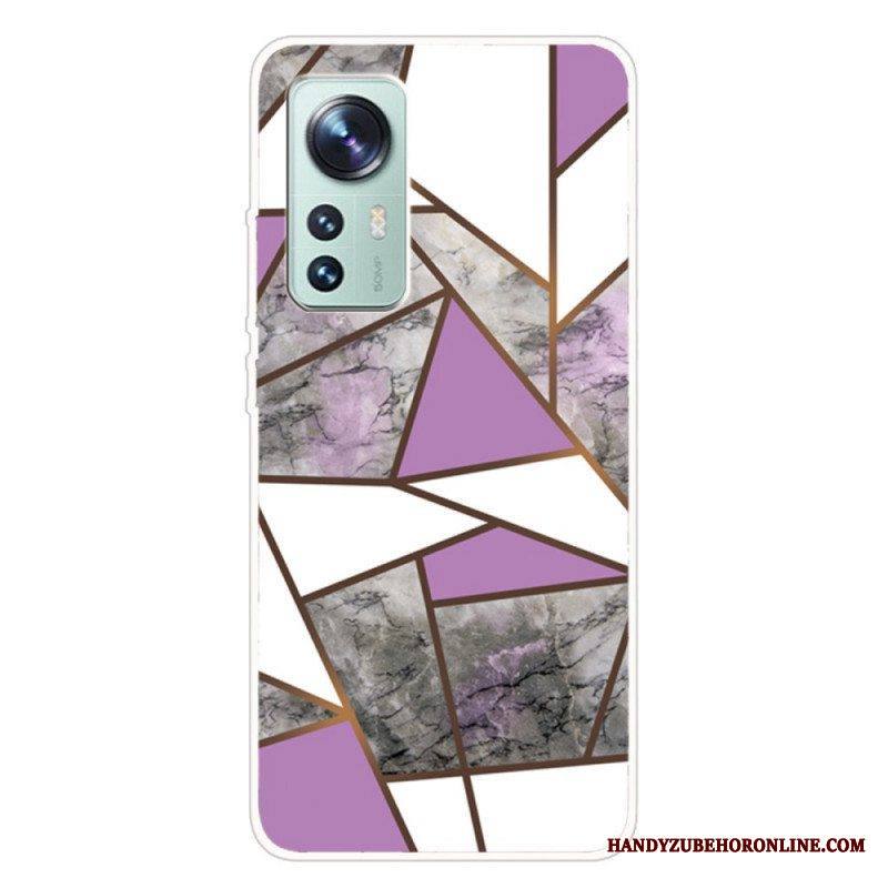 Kuori Xiaomi 12 Pro Silikonimarmorigeometria