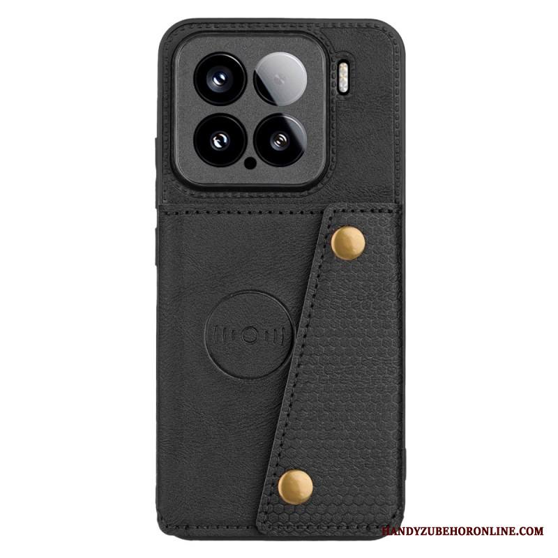 Kuori Xiaomi 15 Nahkamainen Korttikotelo Ja Teline