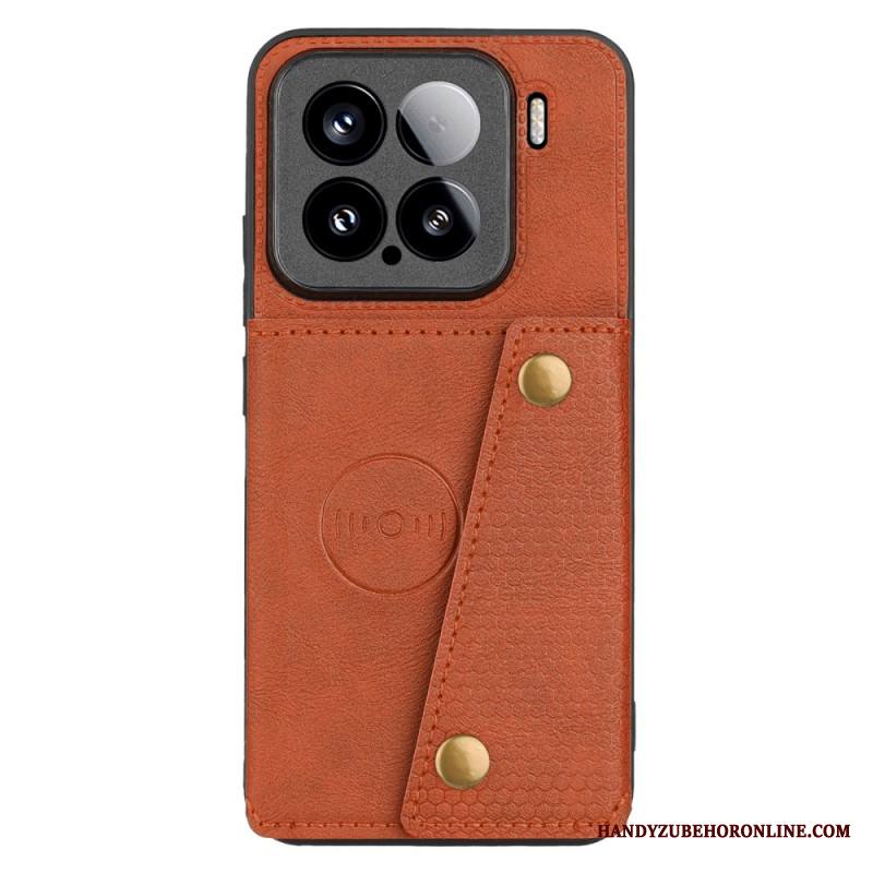 Kuori Xiaomi 15 Nahkamainen Korttikotelo Ja Teline