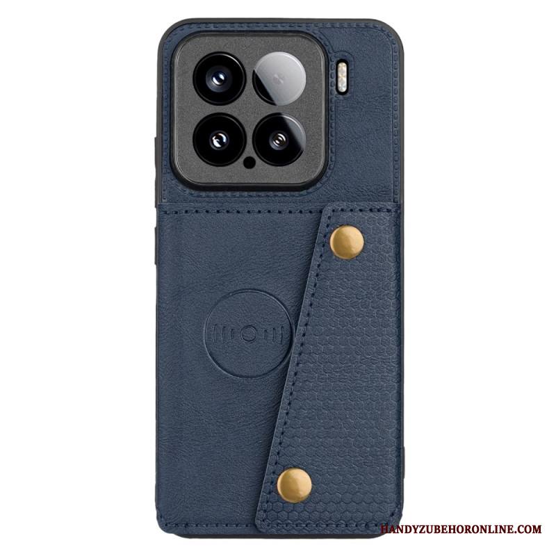 Kuori Xiaomi 15 Nahkamainen Korttikotelo Ja Teline