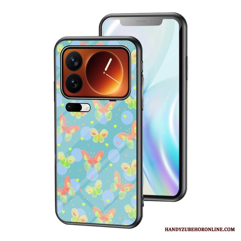 Kuori Xiaomi 17 Pro Karkaistusta Lasista Valmistettu Perhoskuvio