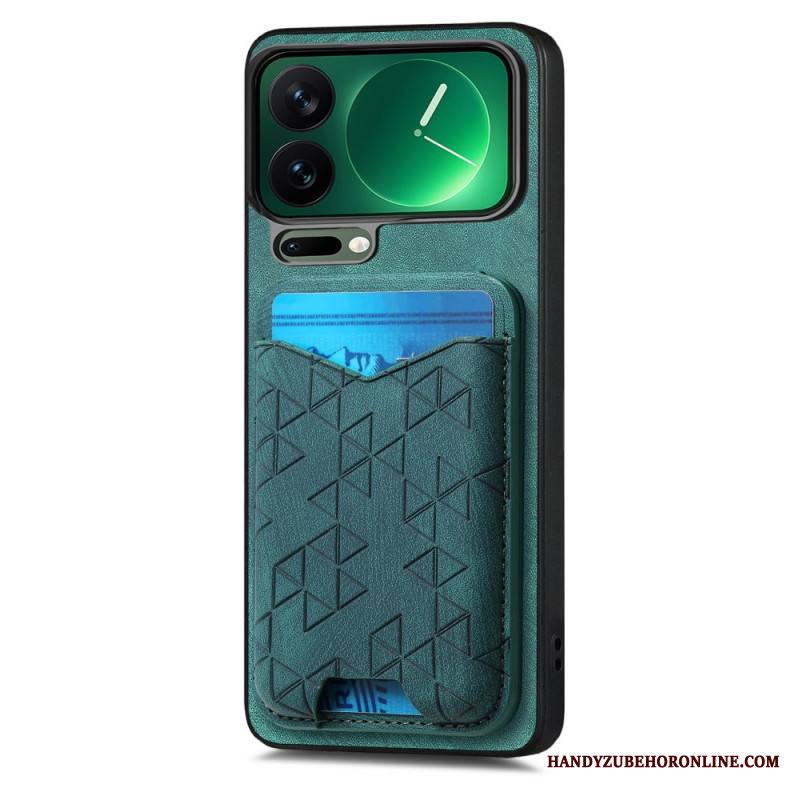 Kuori Xiaomi 17 Pro Korttikotelo Ja Kaiverrettu Teline