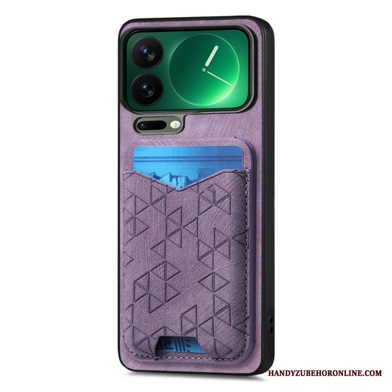 Kuori Xiaomi 17 Pro Korttikotelo Ja Kaiverrettu Teline