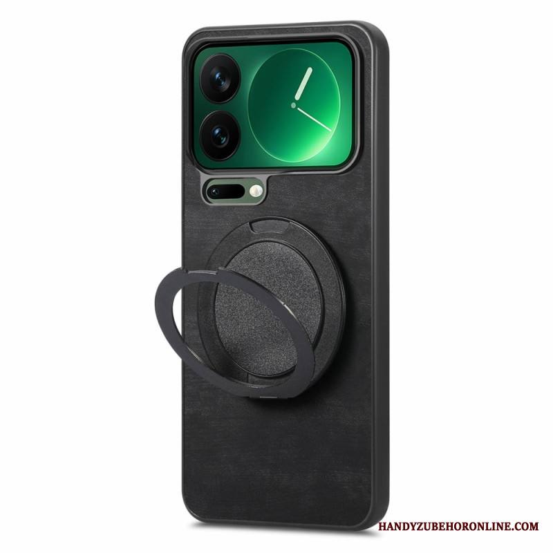 Kuori Xiaomi 17 Pro Pyörivä Jalusta Ja Retro-nahka Tekstuuri