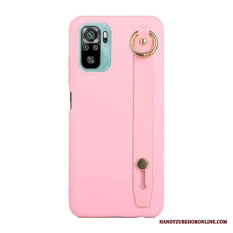 Kuori Xiaomi Redmi Note 10 / 10S Silikoni Tukihihnalla