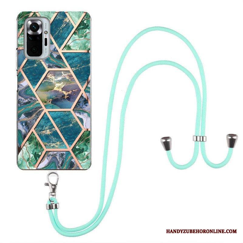 Kuori Xiaomi Redmi Note 10 Pro Kiristysnyörillä Premium-marmorijohto