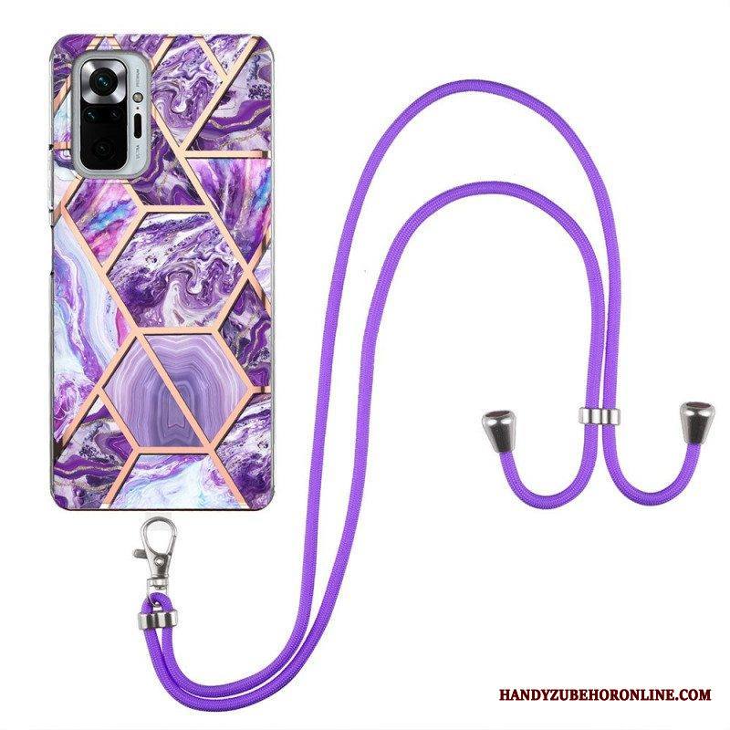 Kuori Xiaomi Redmi Note 10 Pro Kiristysnyörillä Premium-marmorijohto