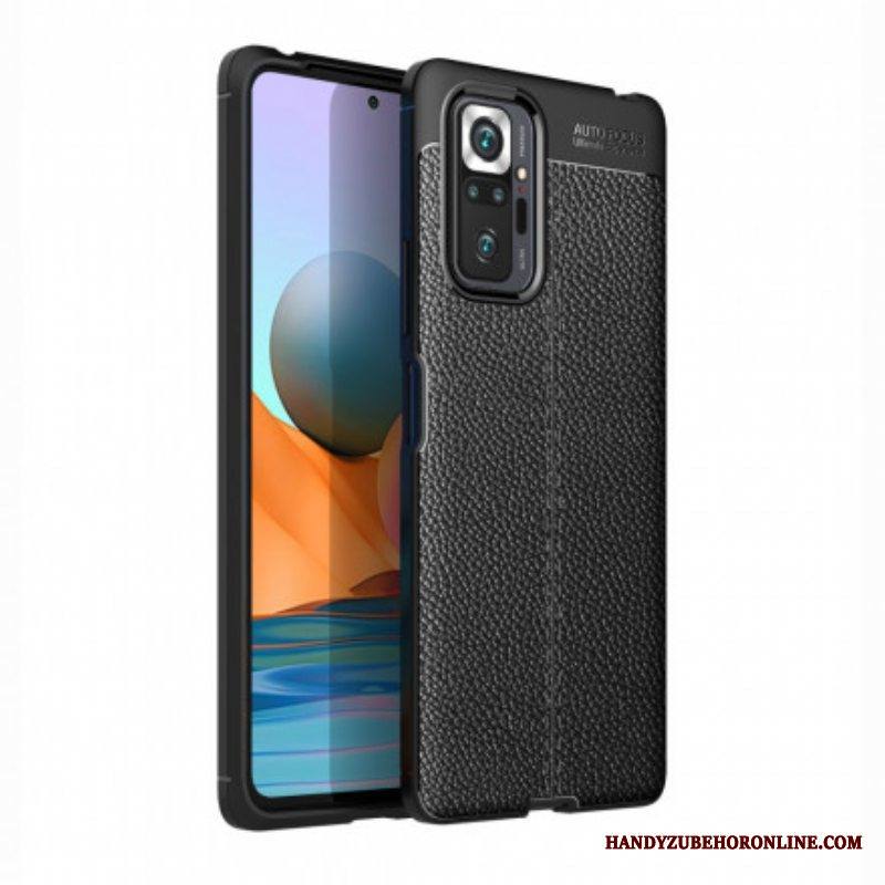 Kuori Xiaomi Redmi Note 10 Pro Nahkaefekti Litsi Double Line
