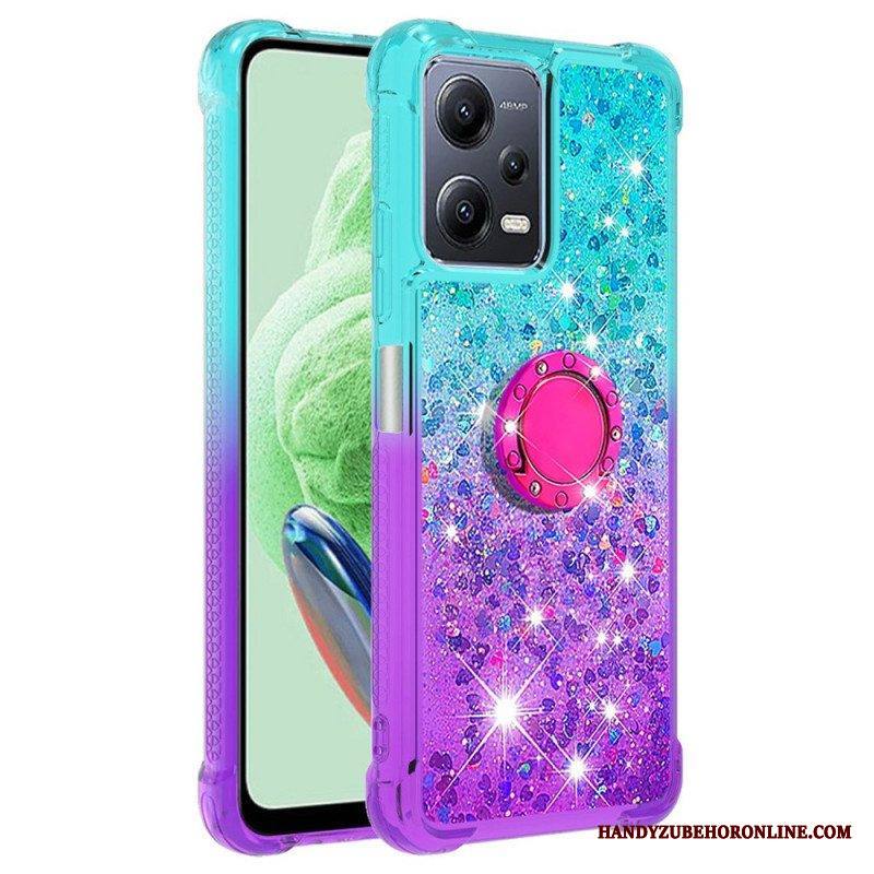 Kuori Xiaomi Redmi Note 12 5G Glitter Ring-kiinnike