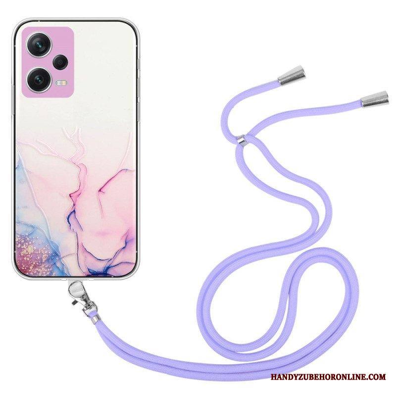 Kuori Xiaomi Redmi Note 12 Pro Kiristysnyörillä Marmorijohdolla