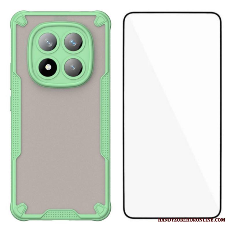 Kuori Xiaomi Redmi Note 14 Pro Plus 5g Puoliläpinäkyvä Silikoni Karkaistulla Lasisella Näytönsuojalla