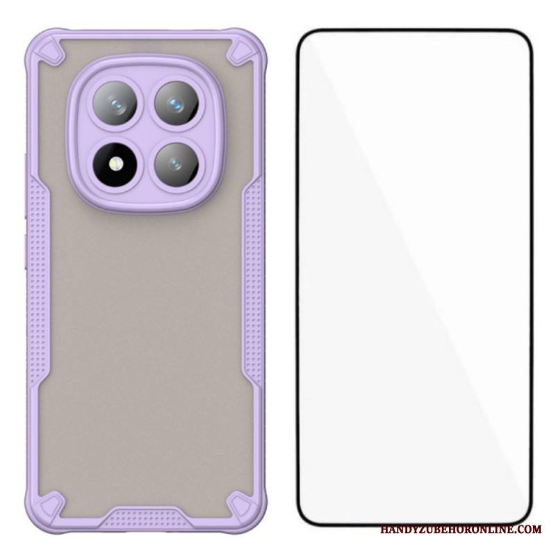 Kuori Xiaomi Redmi Note 14 Pro Plus 5g Puoliläpinäkyvä Silikoni Karkaistulla Lasisella Näytönsuojalla