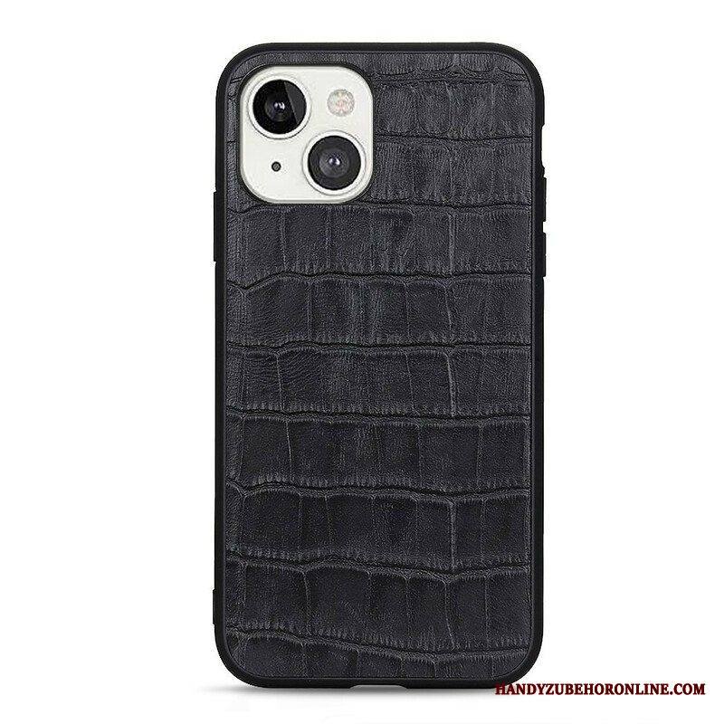 Kuori iPhone 13 Mini Aito Crocodile Texture -nahka