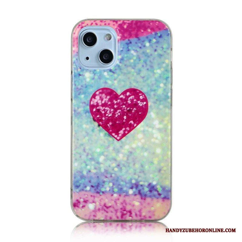 Kuori iPhone 13 Mini Glitter Marble
