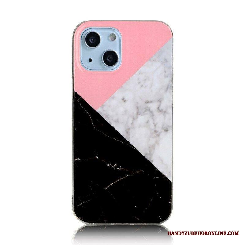 Kuori iPhone 13 Mini Marmori Geometriat