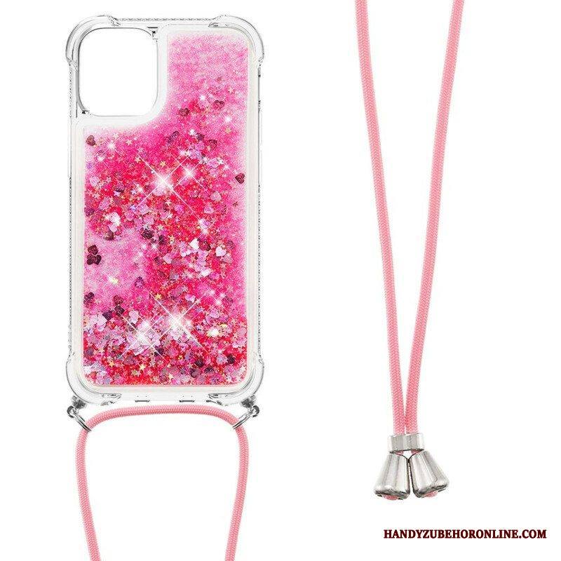 Kuori iPhone 13 Mini Paljetteja Kiristysnyörillä